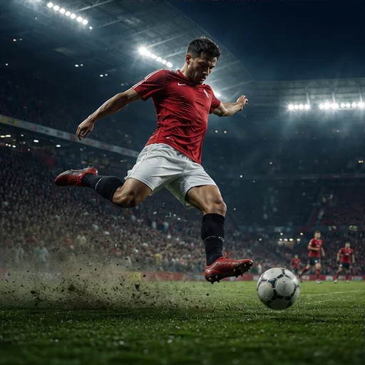 Premier League style football action