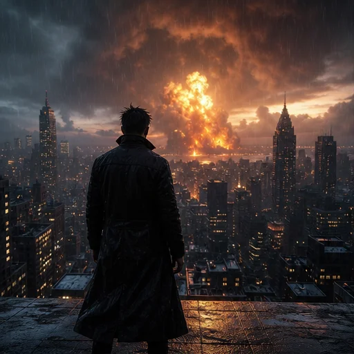 Blockbuster explosion scene